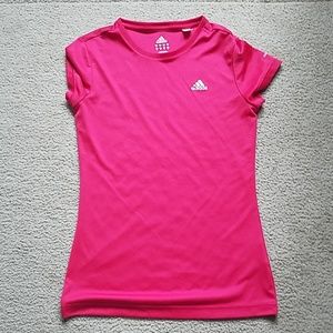 Adidas pink short sleeve shirt size small